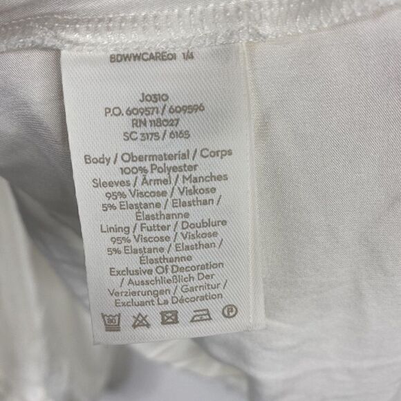 Boden Top Size 6 Womens Ivory Tori Star Embroidered Shirt Long Sleeve Stretch - Picture 5 of 5